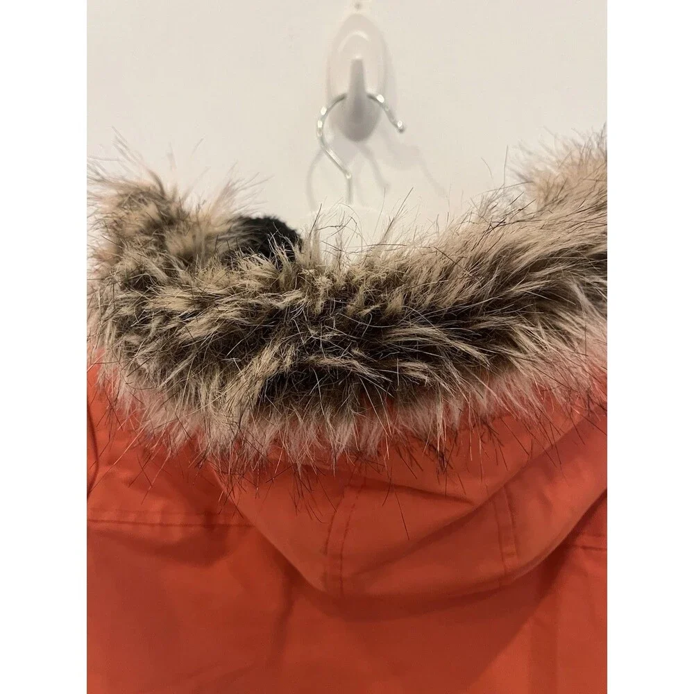 Rokka&Rolla Boy’s Parka Jacket Sherpa Fleece w/ Fur Hood Winter Snow Coat Sz 4-5